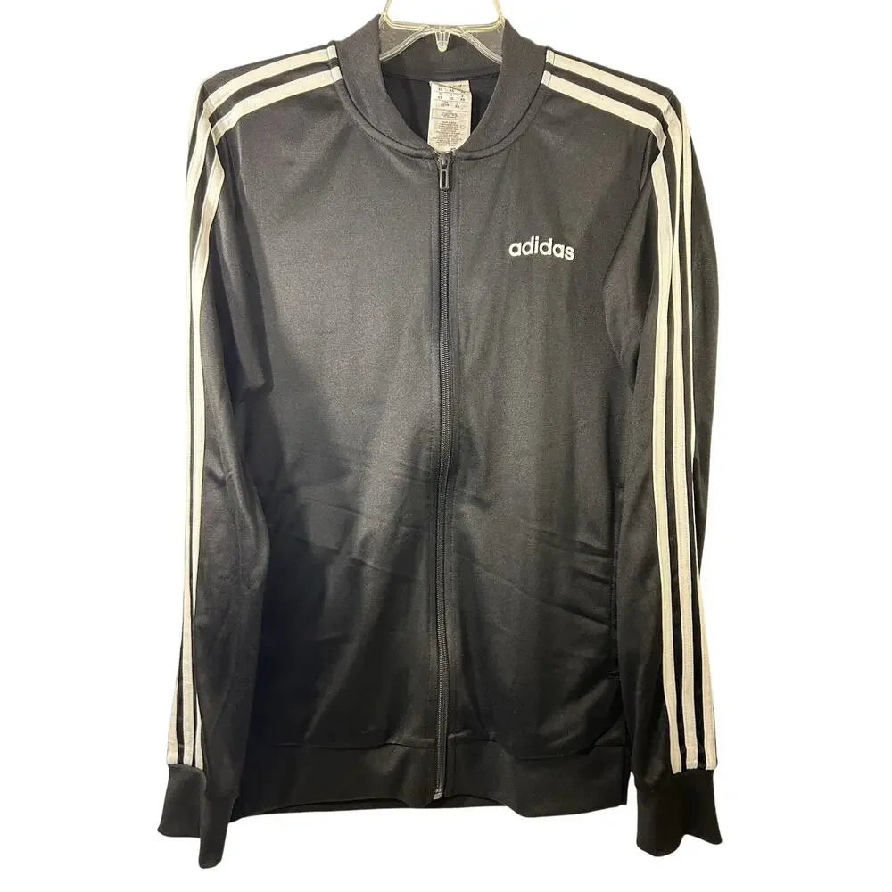 Adidas Black White 3 Stripe Classic Track Jacket ONLY Full Zip Men’s XS NWT